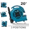 Xpower Air Mover W/ Telescopic Handle and Wheels, 1 HP, 3600 CFM, 8.5 Amps, 4 Positions, 3 Speeds X-830H - alternate 2
